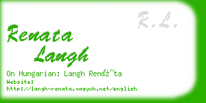 renata langh business card